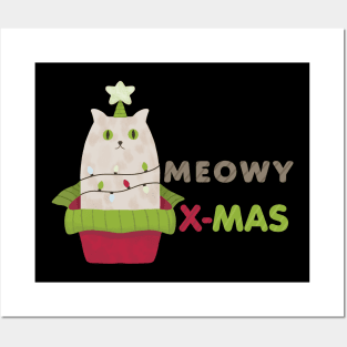 meowy christmas Posters and Art